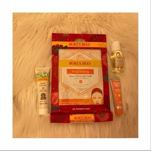Burt’s Bees Bundle - New - Me Moment Duo - Squeezy Tinted Lip Balm - Cleanser